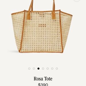 Rosa Tote in Natural and Tan - Designer Woven Tote